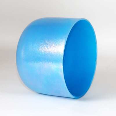 天空蓝珠光厚壁水晶钵 波光冥想心音疗愈慢节奏敲击乐器解压