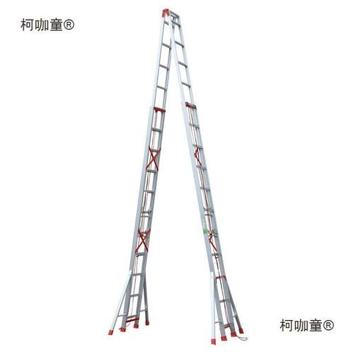 铝合金升降人字梯伸缩人字梯加厚工程人字6米双侧人字89101麦太保