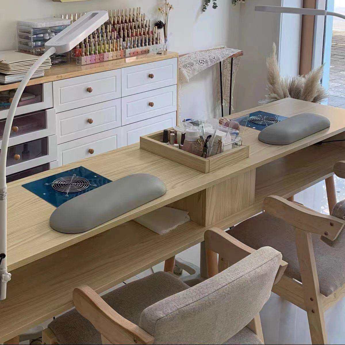 网红简约日式美甲台带内嵌吸尘器简约美甲桌椅套装实木美甲桌,电子元器件市场,其它元器件,淘宝优惠券,粉丝福利购,淘宝优惠卷