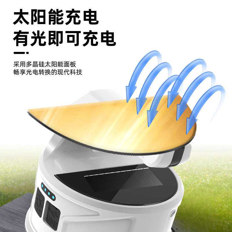 M6X新款多功能露营灯 Tpye-C充电工作灯太阳能户外营地灯野营灯帐
