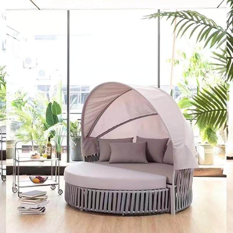 北欧户外躺床休闲酒店泳池露台躺椅设计师高端带蓬圆床防水晒家具,电子元器件市场,其它元器件,淘宝优惠券,粉丝福利购,淘宝优惠卷