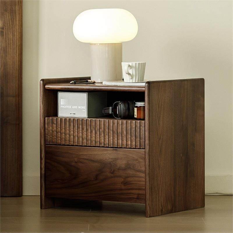 北美黑胡桃木全实木床头柜卧室原木樱桃木多功能储物柜收纳柜北欧,电子元器件市场,其它元器件,淘宝优惠券,粉丝福利购,淘宝优惠卷