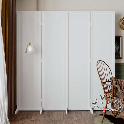 现代简约家用纯色屏风隔断客厅卧室遮挡办公室可折叠移动简易折屏