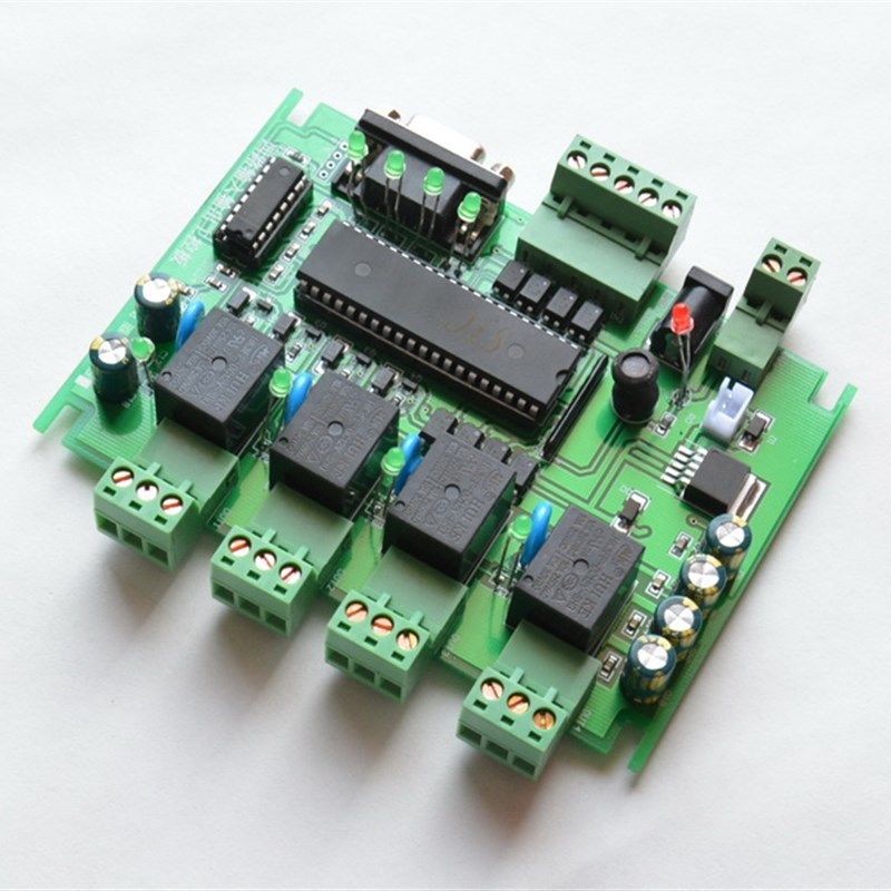 四路输入输出可编程继电器工控编程板/4路stc51单片机控制模块