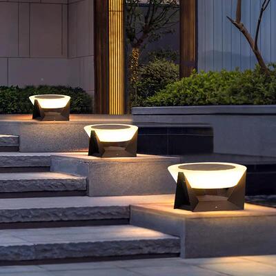 太阳能灯户外柱防头灯别墅大门柱灯子草坪室外灯水院墙F-2157-1灯