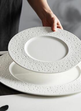 白色陶瓷牛排子盘餐ATV盘家用意大纯利面平盘商用餐厅酒西店摆盘