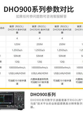 R通IGOL普源便携式数字示波器DH2O914/DHO94S四多道功OYM能触控屏