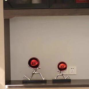 现轻BJ0098术奢客厅电视柜书柜玄关办室艺负重前行摆件代乔迁装饰