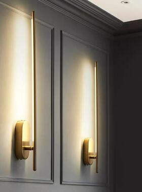 壁灯室内17272极简欧线条北简酒约床头灯店卧室灯一字灯镜前灯长