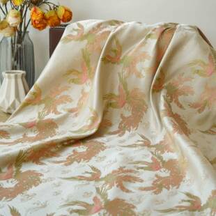 新中式凤马凰色JDL-P2-4织箱盘扣衫面料国风包秋冬甲花提布料