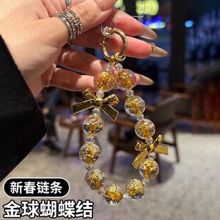 ccd相机手机挂绳高端手腕链子轻奢时尚百搭手工串珠短链子饰品挂