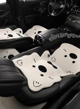 汽车坐垫四季通座可爱座椅感用女士10575H63后排亚麻垫2025座新款