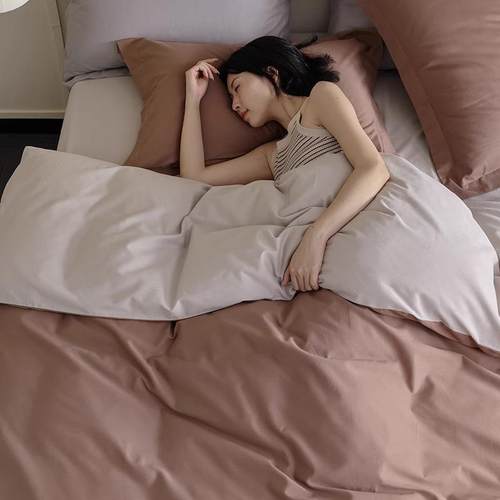 高端A类100支超柔长绒棉磨毛三四件套四季可用棉纯棉XS2412款床单