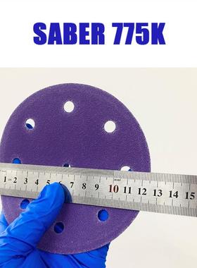欧帝薄7EXV75K膜紫纸5寸瓷9孔干磨砂纸紫色陶嘉磨料费斯托款打磨