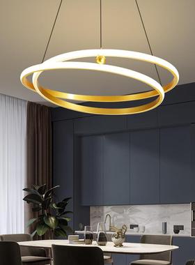 北欧餐厅吊灯 简约现代大气led饭厅餐桌吧台灯创意个性铝材灯具