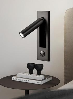 亚马逊北欧酒店壁灯可旋转床头灯 嵌入式按压开关LED阅读壁灯