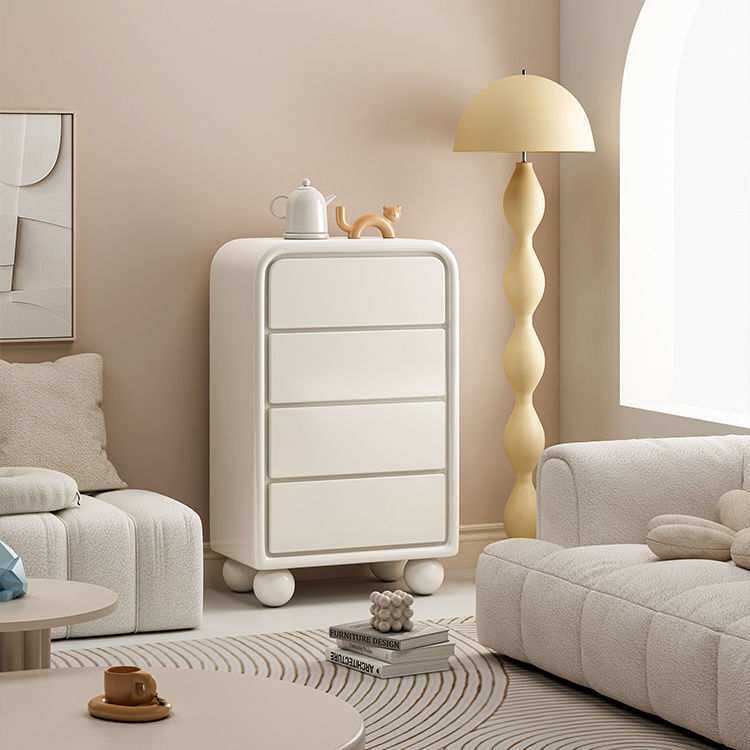 主卧奶油斗柜客厅靠墙边五斗柜轻奢高颜值卧室北欧简约新款2025