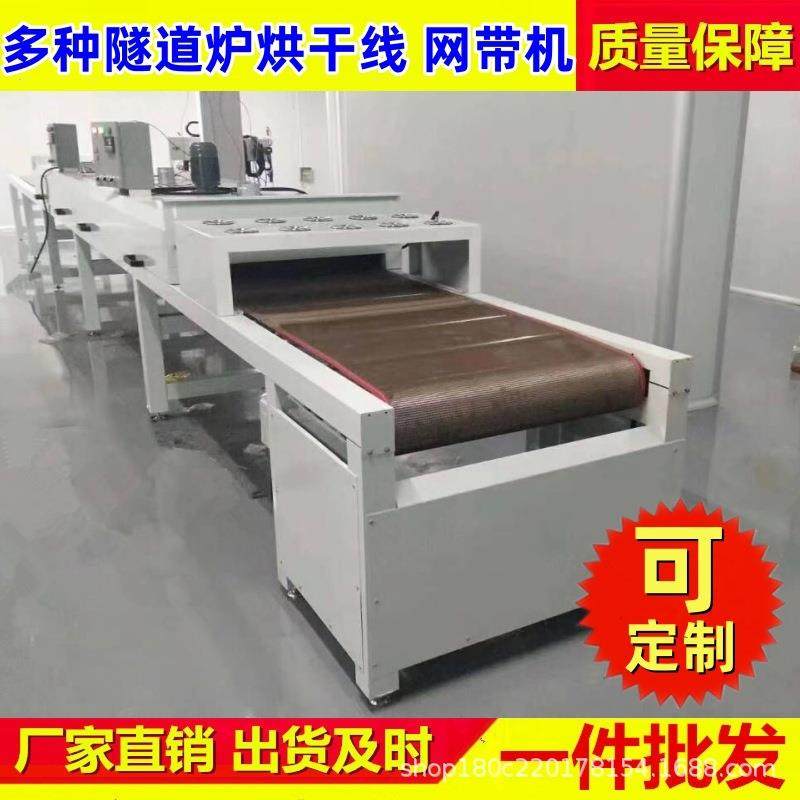 隧道炉烘干线皮带丝印线丝印机五金不锈钢网烤箱烤炉喷油线输送机