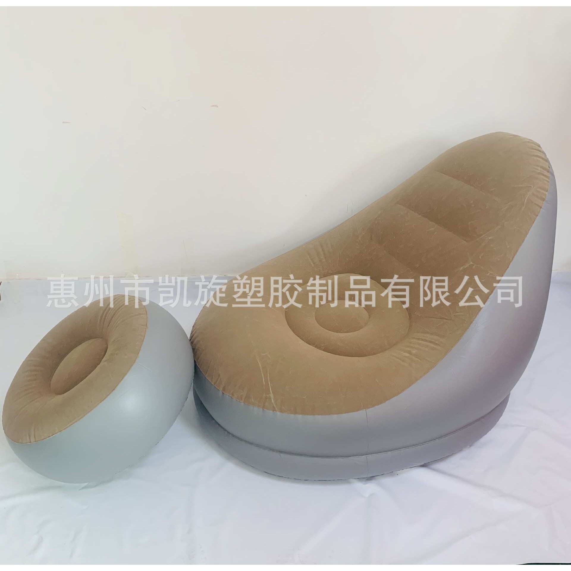 工厂现货充气懒人沙发加厚PVC植绒躺椅家居户外休闲充气赖人沙发