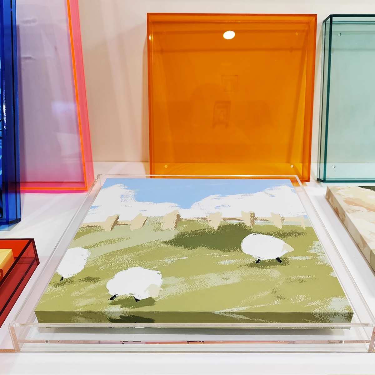 创意亚克力油画框装裱制定画布画框绷框内嵌艺术现代挂墙相框潮流