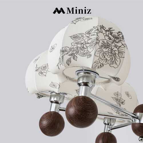 美式复古客厅主灯中古南洋风卧室书房吊灯布艺法式胡桃木纹餐厅灯