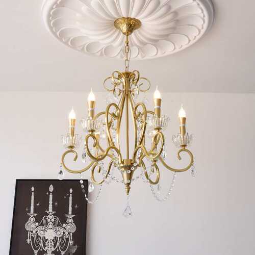 法式奶油风客厅欧式大气水晶灯卧室餐厅美式复古餐厅艺术蜡烛吊灯