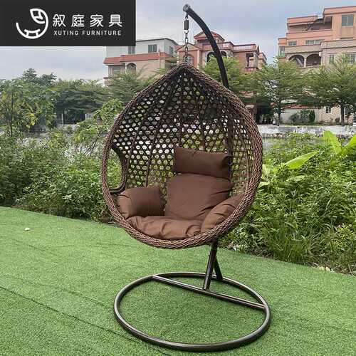 吊椅秋千吊篮藤椅家用休闲懒人室内阳台露台藤编防水防晒躺椅家具