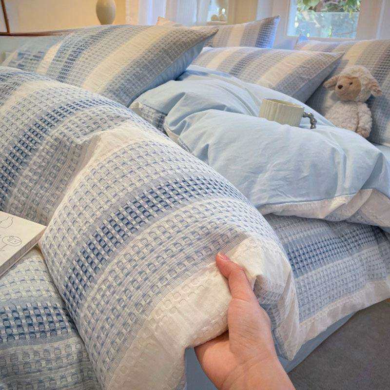A类全棉华夫格床上四件套纯棉2025新款被套床单床笠床品套件,电子元器件市场,其它元器件,淘宝优惠券,粉丝福利购,淘宝优惠卷