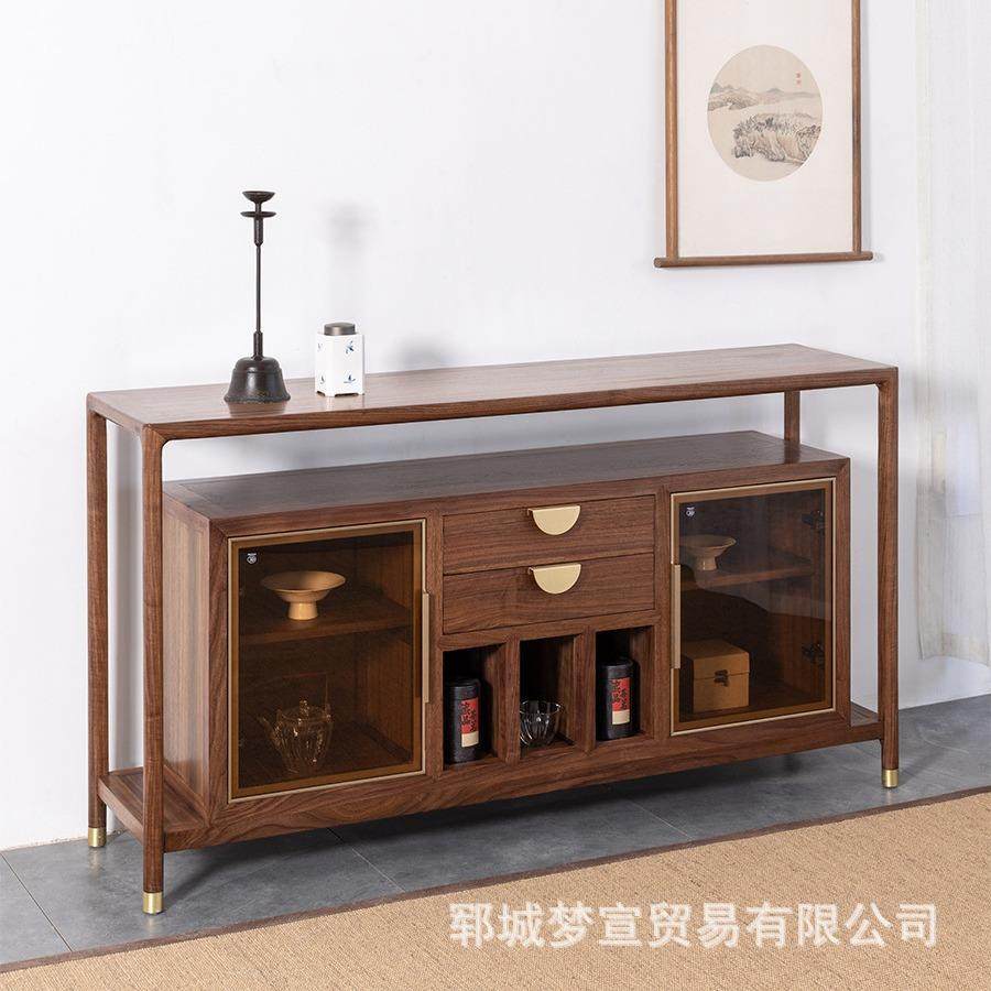 新中式家用餐边柜实木储物边柜家用客厅边柜储物柜落地式餐边柜,电子元器件市场,其它元器件,淘宝优惠券,粉丝福利购,淘宝优惠卷