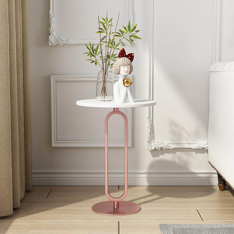 大理石沙发边柜侧边柜床头边几轻奢客厅角几小圆桌欧式小茶几桌子