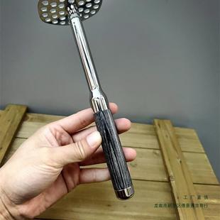 黑木316不锈钢土豆压泥器婴儿宝宝辅食工具套捣碎按压捣泥勺漏无