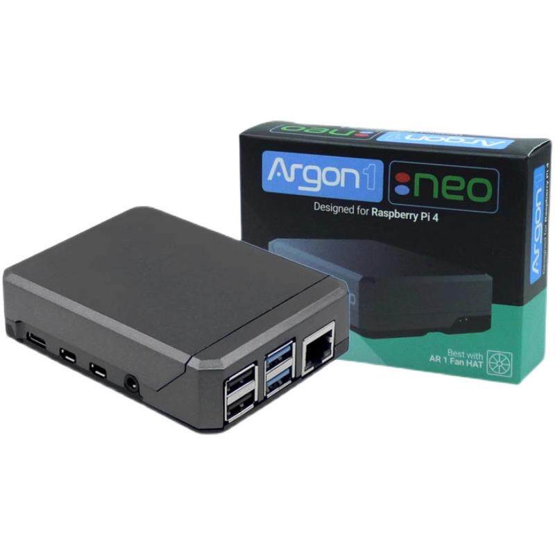 树莓派4代RaspberryPi4BArgonNeo铝合金属外壳磁吸散热盒子