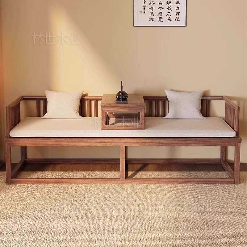 罗汉床沙发床现代简约贵妃床躺椅小户型家用客厅床榻新中式实木罗