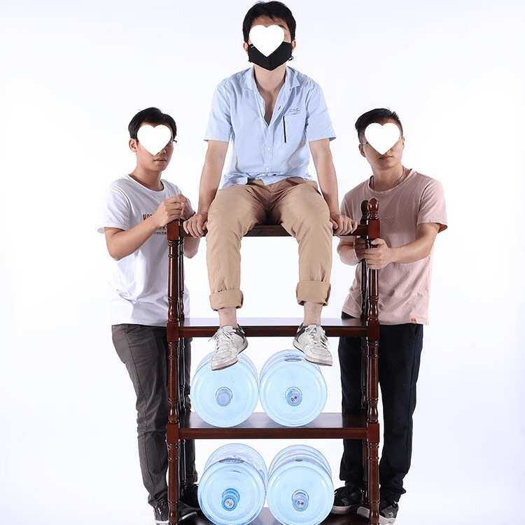 美式书架实木客厅收纳架置物架展示架复古书报架储物架中古书柜