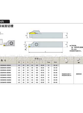 外径深端面切CGFHR-2020K/2525M400-030040/040050/050060/060085
