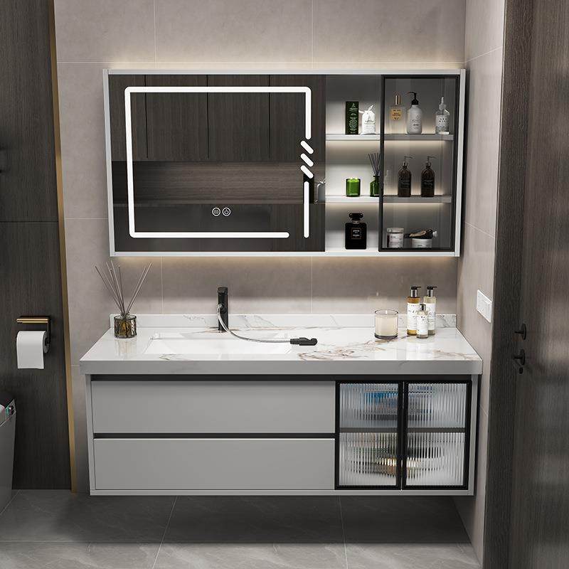智能轻奢岩板一体浴室柜组合现代卫生间实木洗漱洗手洗脸台盆收纳,电子元器件市场,其它元器件,淘宝优惠券,粉丝福利购,淘宝优惠卷