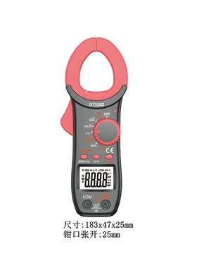 外贸版智能数字钳形表DT328D4000显示自动量程温度电容600A测量