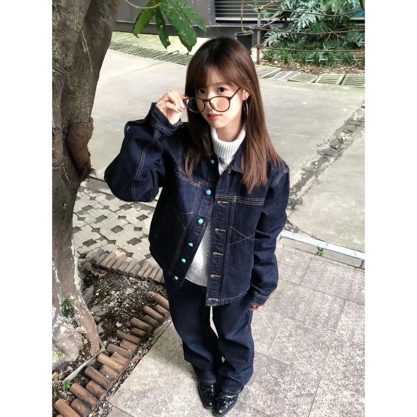 美式复古2026原牛仔外套女春秋新款宽松oversize学生休闲百搭夹克