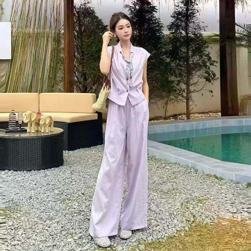 无袖套装女2026新款超火穿搭一整套气质减龄高级感巨好看的两件套
