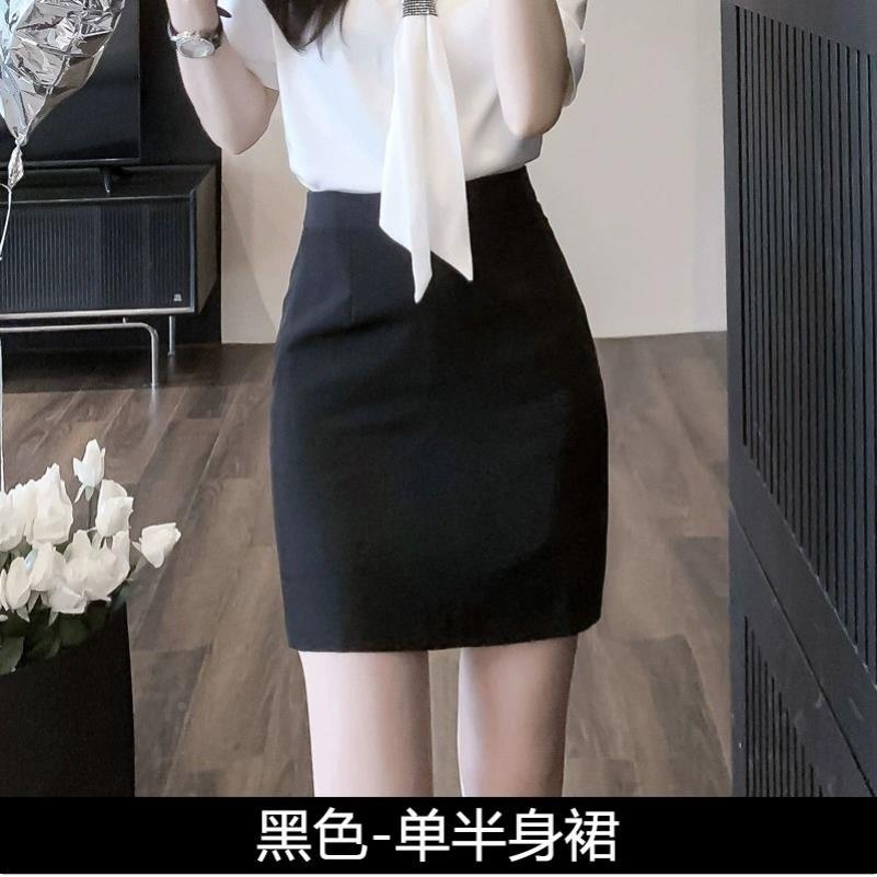 高档白色衬衣职业套装女夏季薄款2025新款气质半袖v领衬衫工作服