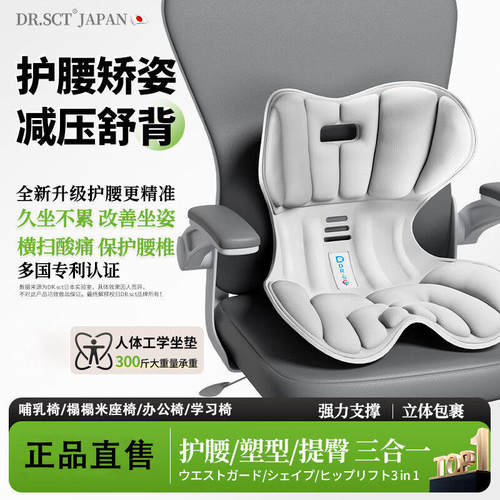 DR.SCT护腰坐垫人体工学久坐椅神器护腰支撑靠背垫腰托驼背矫坐姿