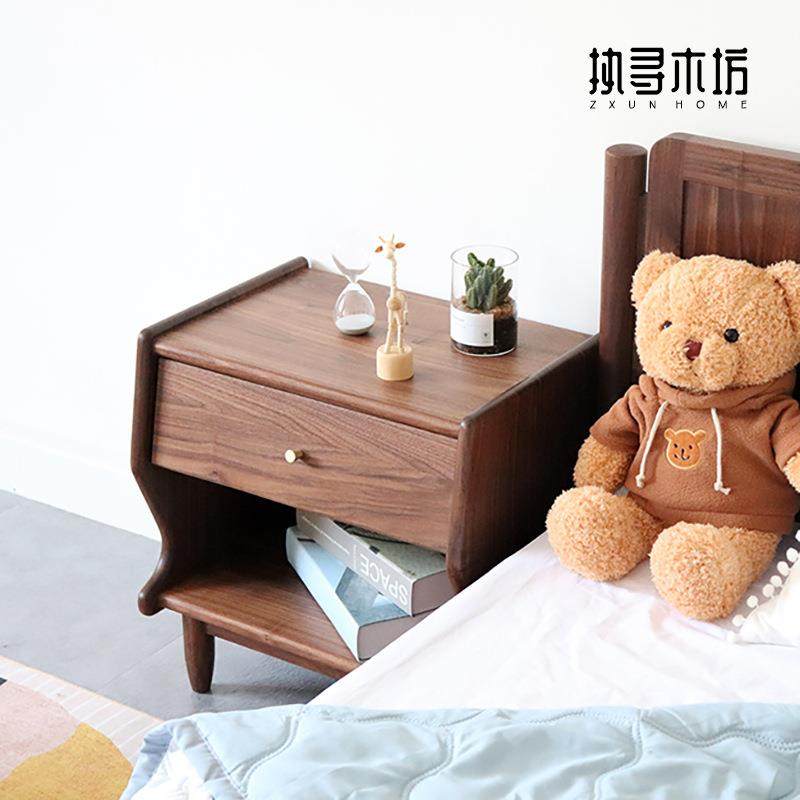 执寻木坊北欧黑胡桃木实木床头柜现代简约边柜小户型日式储物柜,玩具/童车/益智/积木/模型,毛绒/玩偶/公仔/布艺类玩具,淘宝优惠券,粉丝福利购,淘宝优惠卷