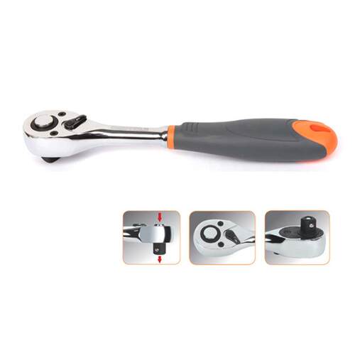 钢盾6.3mm10mm12.5mm系列快速脱落胶柄棘轮扳手S013000S013200