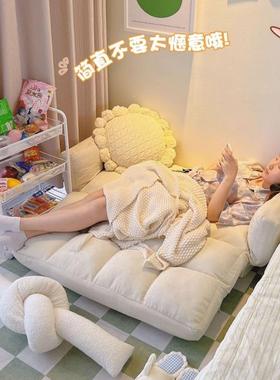 奶油风发小户型OYK功客厅家用折叠发床可躺多沙沙能简易双人布艺