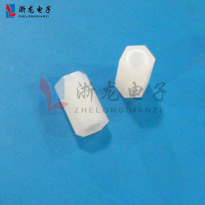 HTP13DWM0尼龙六-角双通螺柱分隔柱支撑间隔柱柱螺纹隔柱1000只/