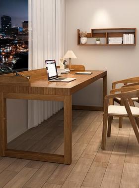 档严实木书桌家选生用卧室靠墙品牌/电脑桌台式带板简约学学习写