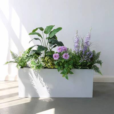 ETM户外不锈钢箱阳台植箱广场商花业街长种方花形花坛铁艺槽镀锌