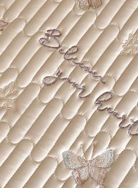 新50S双款股全棉室长绒棉缝夹棉刺绣床笠卧绗家用床CWW单床垫保护