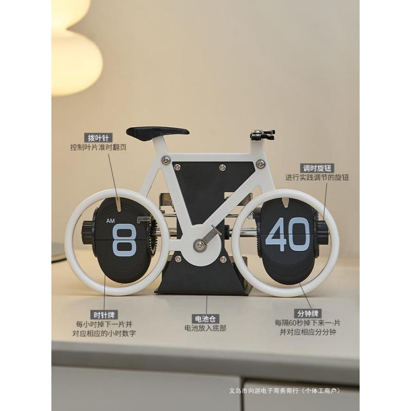 创约意代自翻页钟表复286古客厅摆件座钟现简机械时钟摆动钟家装