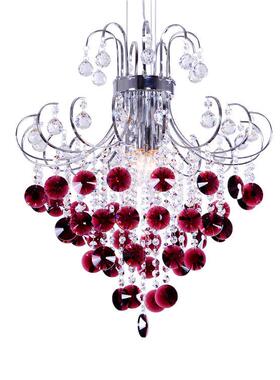 经典代室简约LED水晶吊灯创意现时XPH尚明黑酒透红色客厅卧餐厅吊